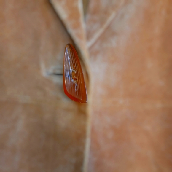 Vintage LAURA ASHLEY Burnt Orange Suede Lightweight Jacket/blazer Sz M - Picture 4 of 10